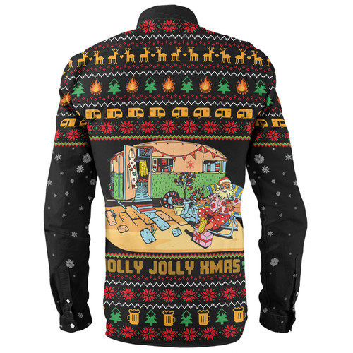 Australia Christmas Custom Long Sleeve Shirt - Aussie Christmas Merry Campers Long Sleeve Shirt Australia Christmas Custom Long Sleeve Shirt - Aussie Christmas Merry Campers Long Sleeve Shirt