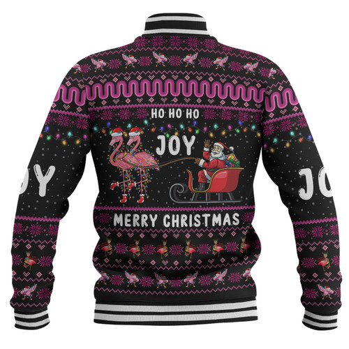 Australia Christmas Custom Baseball Jacket - Aussie Christmas Pink Flamingo Santa Sleigh Baseball Jacket Australia Christmas Custom Baseball Jacket - Aussie Christmas Pink Flamingo Santa Sleigh Baseball Jacket