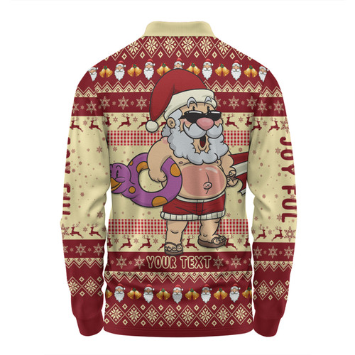 Australia Christmas Custom Long Sleeve Polo Shirt - Aussie Christmas Santa Summer Vibes Long Sleeve Polo Shirt Australia Christmas Custom Long Sleeve Polo Shirt - Aussie Christmas Santa Summer Vibes Long Sleeve Polo Shirt