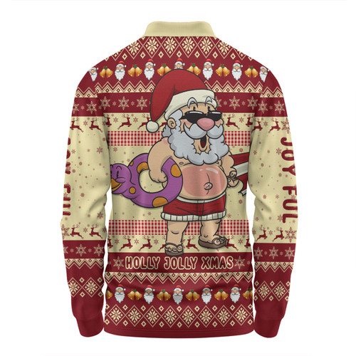 Australia Christmas Custom Long Sleeve Polo Shirt - Aussie Christmas Santa Summer Vibes Long Sleeve Polo Shirt Australia Christmas Custom Long Sleeve Polo Shirt - Aussie Christmas Santa Summer Vibes Long Sleeve Polo Shirt