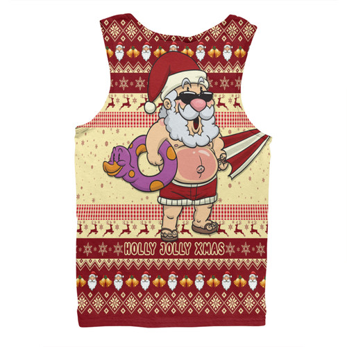 Australia Christmas Custom Men Singlet - Aussie Christmas Santa Summer Vibes Men Singlet Australia Christmas Custom Men Singlet - Aussie Christmas Santa Summer Vibes Men Singlet