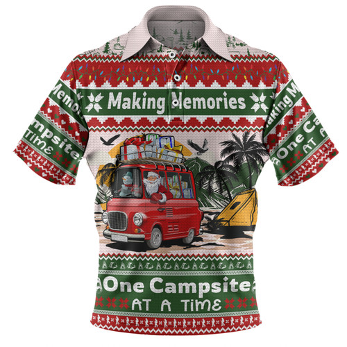 Australia Camping Christmas Polo Shirt - Making Memories One Campsite At A Time Polo Shirt