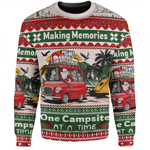 Australia Camping Christmas Sweatshirt - Making Memories One Campsite At A Time Sweatshirt