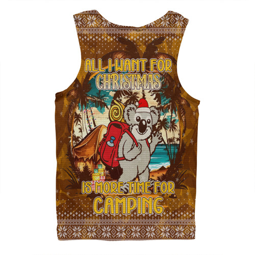 Australia Camping Christmas Men Singlet - All I Want For Xmas Is More Time For Camping Men Singlet Australia Camping Christmas Men Singlet - All I Want For Xmas Is More Time For Camping Men Singlet