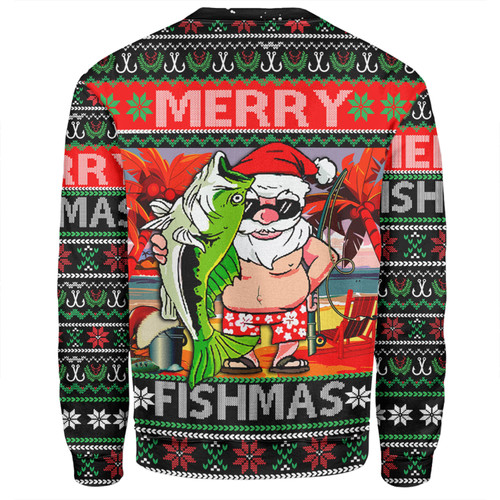 Australia Christmas Fishing Sweatshirt - Merrry Fishmas Angler Santa Claus Sweatshirt Australia Christmas Fishing Sweatshirt - Merrry Fishmas Angler Santa Claus Sweatshirt