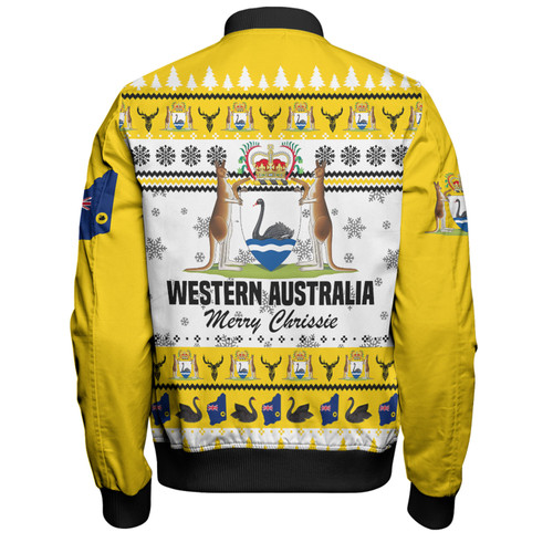 Western Australia Christmas Bomber Jacket - Merry Chrissie Bomber Jacket Western Australia Christmas Bomber Jacket - Merry Chrissie Bomber Jacket