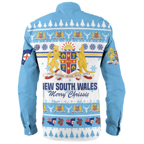 New South Wales Christmas Long Sleeve Shirt - Merry Chrissie Long Sleeve Shirt New South Wales Christmas Long Sleeve Shirt - Merry Chrissie Long Sleeve Shirt