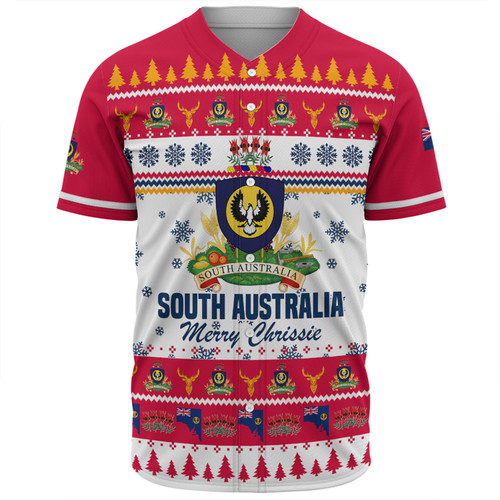 South Australia Christmas Baseball Shirt - Merry Chrissie Baseball Shirt