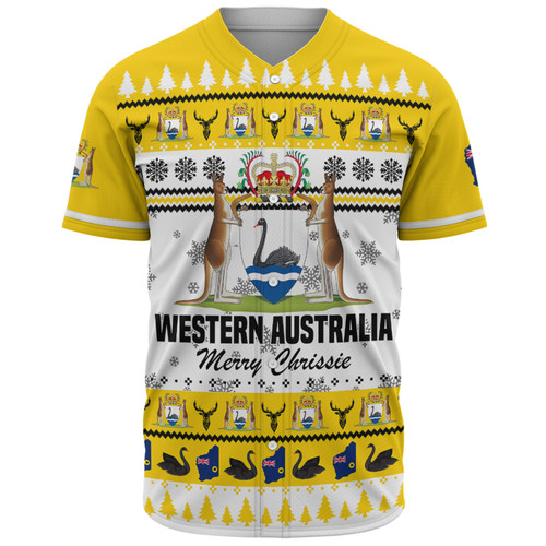 Western Australia Christmas Baseball Shirt - Merry Chrissie Baseball Shirt