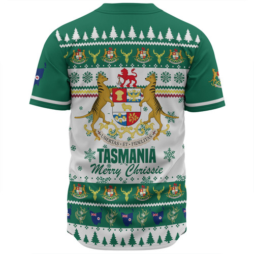 Tasmania Christmas Baseball Shirt - Merry Chrissie Baseball Shirt Tasmania Christmas Baseball Shirt - Merry Chrissie Baseball Shirt