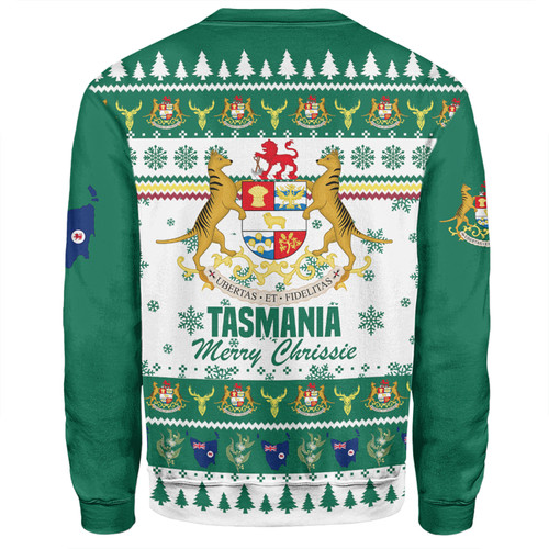 Tasmania Christmas Sweatshirt - Merry Chrissie Sweatshirt Tasmania Christmas Sweatshirt - Merry Chrissie Sweatshirt