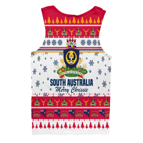 South Australia Christmas Men Singlet - Merry Chrissie Men Singlet South Australia Christmas Men Singlet - Merry Chrissie Men Singlet