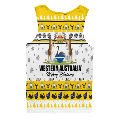 Western Australia Christmas Men Singlet - Merry Chrissie Men Singlet Western Australia Christmas Men Singlet - Merry Chrissie Men Singlet