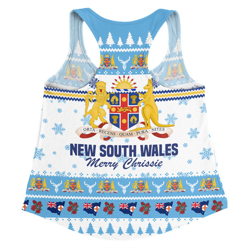 New South Wales Christmas Women Racerback Singlet - Merry Chrissie Women Racerback Singlet New South Wales Christmas Women Racerback Singlet - Merry Chrissie Women Racerback Singlet
