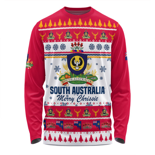 South Australia Christmas Long Sleeve T-shirt - Merry Chrissie Long Sleeve T-shirt