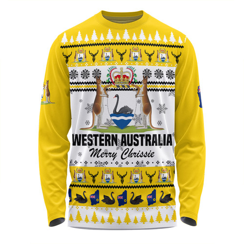 Western Australia Christmas Long Sleeve T-shirt - Merry Chrissie Long Sleeve T-shirt