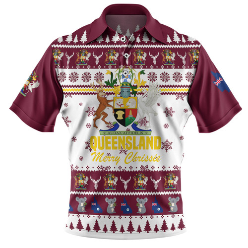 Queensland Christmas Polo Shirt - Merry Chrissie Polo Shirt