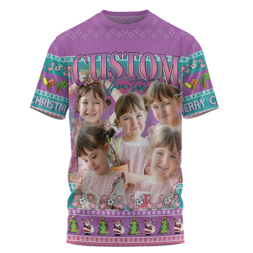 Australia Personalised Christmas T-shirt - Purple Summer Vibes Chrissie Present
