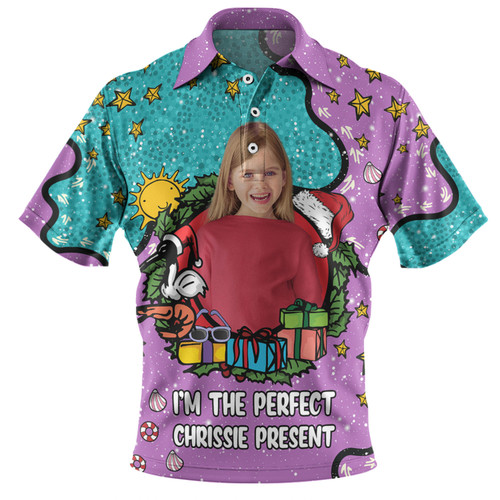Australia Christmas Custom Polo Shirt - I'm the Perfect Present Purple Polo Shirt Australia Christmas Custom Polo Shirt - I'm the Perfect Present Purple Polo Shirt