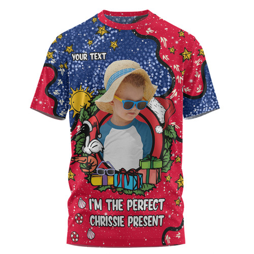 Australia Christmas Custom T-shirt - I'm the Perfect Present Blue T-shirt