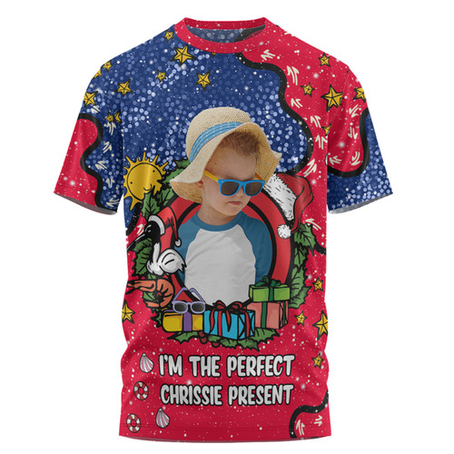 Australia Christmas Custom T-shirt - I'm the Perfect Present Blue T-shirt
