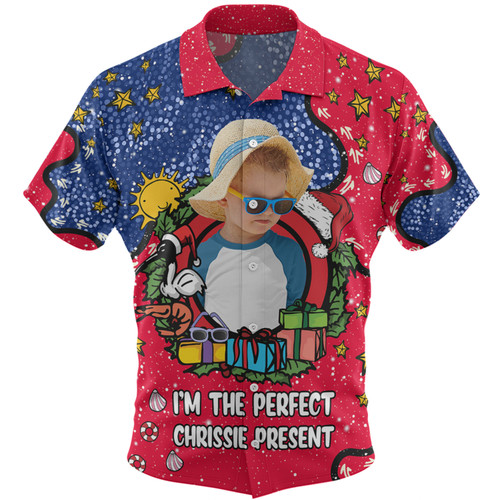 Australia Christmas Custom Hawaiian Shirt - I'm the Perfect Present Blue Hawaiian Shirt