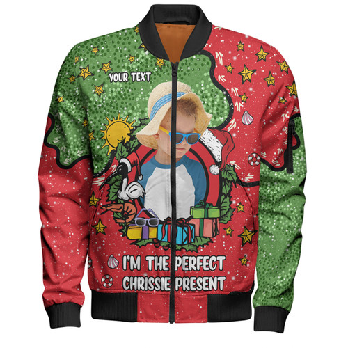 Australia Christmas Custom Bomber Jacket - I'm the Perfect Present Red Bomber Jacket Australia Christmas Custom Bomber Jacket - I'm the Perfect Present Red Bomber Jacket