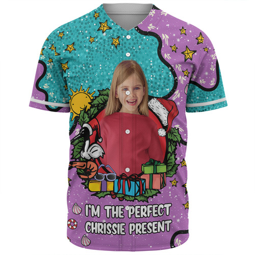 Australia Christmas Custom Baseball Shirt - I'm the Perfect Present Purple Baseball Shirt