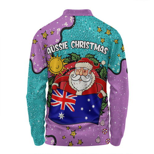 Australia Christmas Custom Long Sleeve Polo Shirt - I'm the Perfect Present Purple Long Sleeve Polo Shirt Australia Christmas Custom Long Sleeve Polo Shirt - I'm the Perfect Present Purple Long Sleeve Polo Shirt