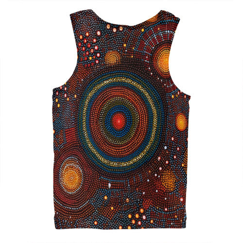 Australia Christmas Custom Men Singlet - Personalised Aboriginal Inspired Patterns Men Singlet