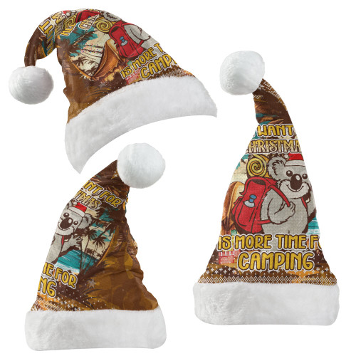 Australia Christmas Camping Christmas Hat - All I Want For Christmas Is More Time For Camping Australia Christmas Camping Christmas Hat - All I Want For Christmas Is More Time For Camping