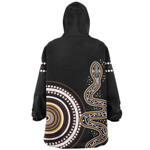 Australia Rainbow Serpent Aboriginal Custom Snug Hoodie - Dreamtime Mother of Life Black Snug Hoodie Australia Rainbow Serpent Aboriginal Custom Snug Hoodie - Dreamtime Mother of Life Black Snug Hoodie