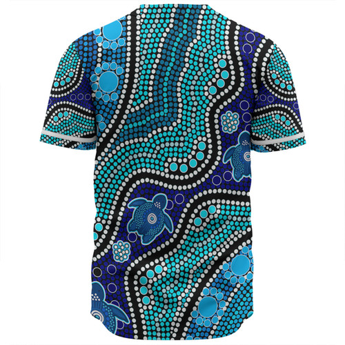 Australia Turtles Aboriginal Custom Baseball Shirt - Dreamtime River And Turtles Dot Art Painting Baseball Shirt Australia Turtles Aboriginal Custom Baseball Shirt - Dreamtime River And Turtles Dot Art Painting Baseball Shirt