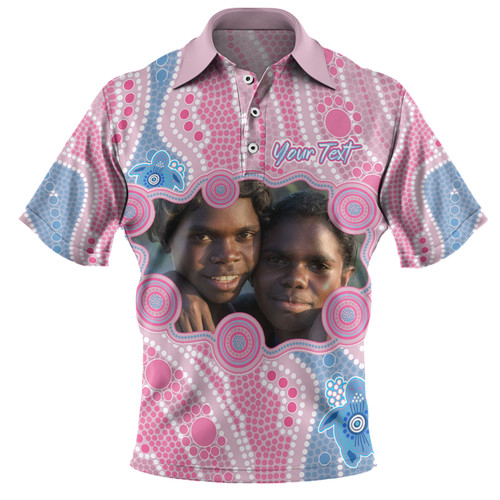 Australia Personalised Aboriginal Custom Polo Shirt - River And Turtles Dot Art Painting Pink Polo Shirt Australia Personalised Aboriginal Custom Polo Shirt - River And Turtles Dot Art Painting Pink Polo Shirt