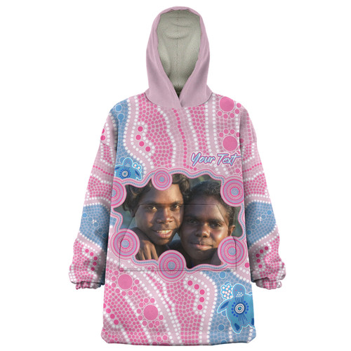 Australia Personalised Aboriginal Custom Snug Hoodie - River And Turtles Dot Art Painting Pink Snug Hoodie Australia Personalised Aboriginal Custom Snug Hoodie - River And Turtles Dot Art Painting Pink Snug Hoodie