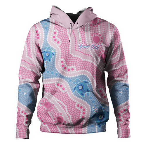 Australia Turtles Aboriginal Custom Hoodie - Dreamtime River And Turtles Dot Art Painting Pink Hoodie Australia Turtles Aboriginal Custom Hoodie - Dreamtime River And Turtles Dot Art Painting Pink Hoodie