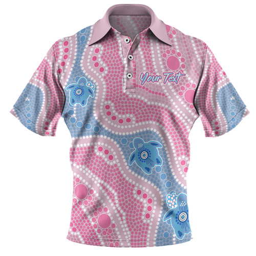 Australia Turtles Aboriginal Custom Polo Shirt - Dreamtime River And Turtles Dot Art Painting Pink Polo Shirt Australia Turtles Aboriginal Custom Polo Shirt - Dreamtime River And Turtles Dot Art Painting Pink Polo Shirt