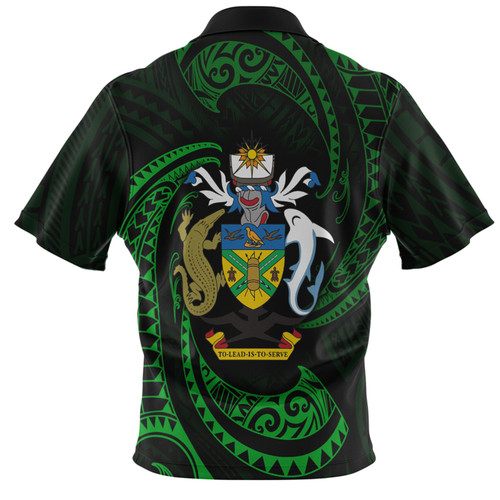 Australia South Sea Islanders Polo Shirt - Solomon Islands Green Tribal Wave Pattern Polo Shirt Australia South Sea Islanders Polo Shirt - Solomon Islands Green Tribal Wave Pattern Polo Shirt