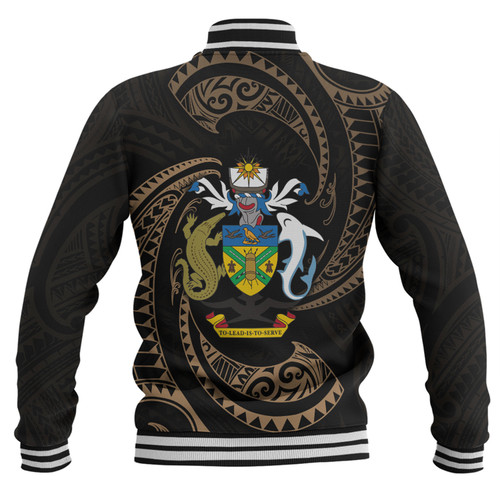 Australia South Sea Islanders Baseball Jacket - Solomon Islands Gold Tribal Wave Pattern Baseball Jacket Australia South Sea Islanders Baseball Jacket - Solomon Islands Gold Tribal Wave Pattern Baseball Jacket