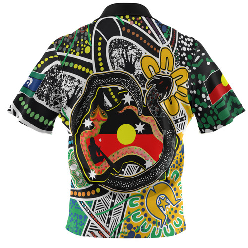 Australia Rainbow Serpent Aboriginal Polo Shirt - Dreamtime Rainbow Serpent Creates Australia Polo Shirt Australia Rainbow Serpent Aboriginal Polo Shirt - Dreamtime Rainbow Serpent Creates Australia Polo Shirt