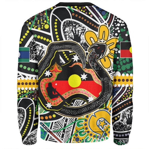Australia Rainbow Serpent Aboriginal Sweatshirt - Dreamtime Rainbow Serpent Creates Australia Sweatshirt Australia Rainbow Serpent Aboriginal Sweatshirt - Dreamtime Rainbow Serpent Creates Australia Sweatshirt