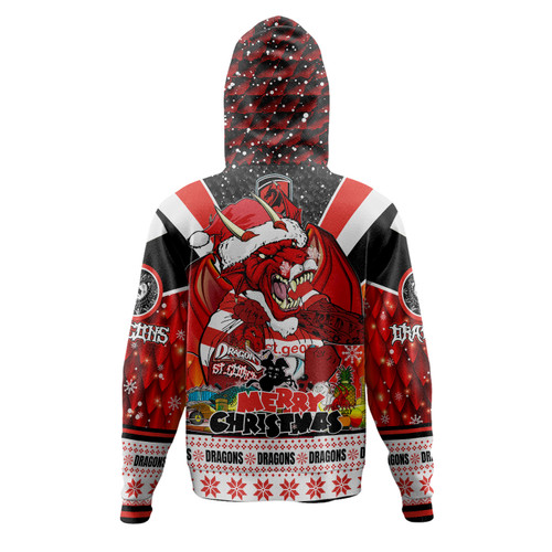 St. George Illawarra Dragons Christmas Custom Hoodie - Dragons Santa Aussie Big Things Hoodie St. George Illawarra Dragons Christmas Custom Hoodie - Dragons Santa Aussie Big Things Hoodie