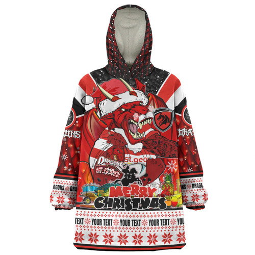 St. George Illawarra Dragons Christmas Custom Snug Hoodie - Dragons Santa Aussie Big Things Snug Hoodie St. George Illawarra Dragons Christmas Custom Snug Hoodie - Dragons Santa Aussie Big Things Snug Hoodie