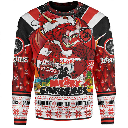 St. George Illawarra Dragons Christmas Custom Sweatshirt - Dragons Santa Aussie Big Things Sweatshirt St. George Illawarra Dragons Christmas Custom Sweatshirt - Dragons Santa Aussie Big Things Sweatshirt