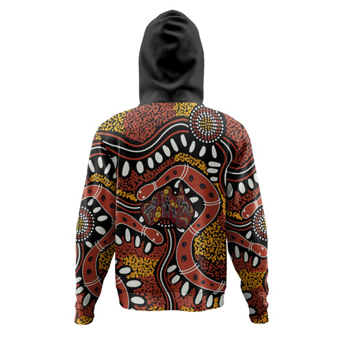 Australia Rainbow Serpent Aboriginal Hoodie - Aboriginal Dot Art Snake Artwork Hoodie Australia Rainbow Serpent Aboriginal Hoodie - Aboriginal Dot Art Snake Artwork Hoodie