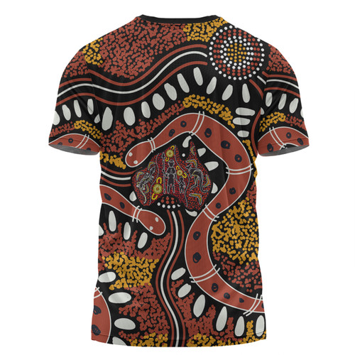 Australia Rainbow Serpent Aboriginal T-shirt - Aboriginal Dot Art Snake Artwork T-shirt Australia Rainbow Serpent Aboriginal T-shirt - Aboriginal Dot Art Snake Artwork T-shirt