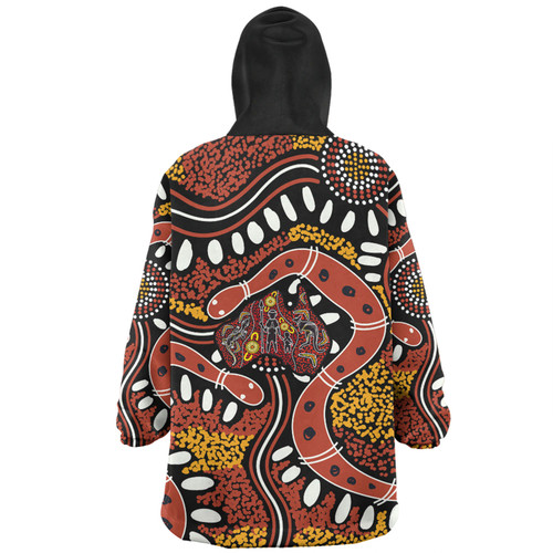 Australia Rainbow Serpent Aboriginal Snug Hoodie - Aboriginal Dot Art Snake Artwork Snug Hoodie Australia Rainbow Serpent Aboriginal Snug Hoodie - Aboriginal Dot Art Snake Artwork Snug Hoodie