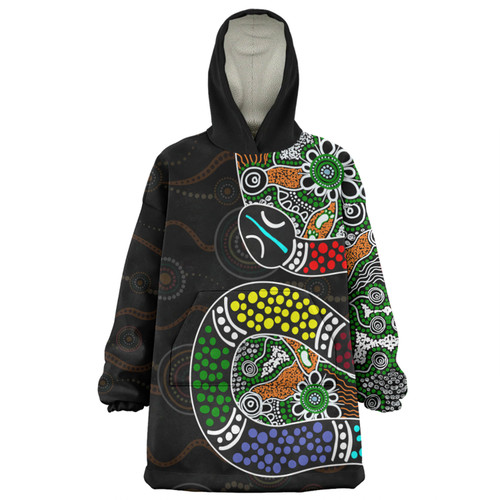 Australia Rainbow Serpent Aboriginal Snug Hoodie - Dreamtime Rainbow Serpent Contemporary Style Snug Hoodie