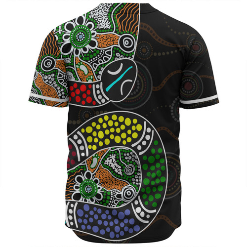 Australia Rainbow Serpent Aboriginal Baseball Shirt - Dreamtime Rainbow Serpent Contemporary Style Baseball Shirt Australia Rainbow Serpent Aboriginal Baseball Shirt - Dreamtime Rainbow Serpent Contemporary Style Baseball Shirt