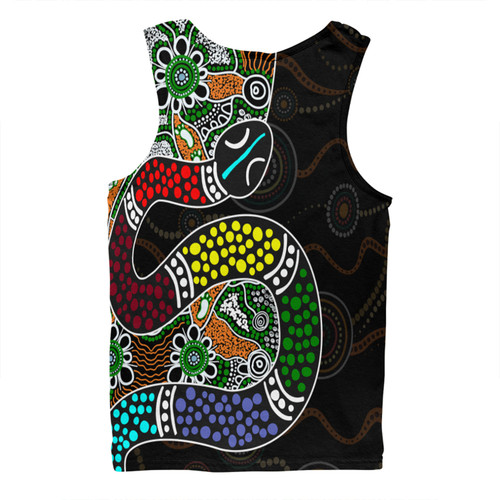 Australia Rainbow Serpent Aboriginal Men Singlet - Dreamtime Rainbow Serpent Contemporary Style Men Singlet Australia Rainbow Serpent Aboriginal Men Singlet - Dreamtime Rainbow Serpent Contemporary Style Men Singlet